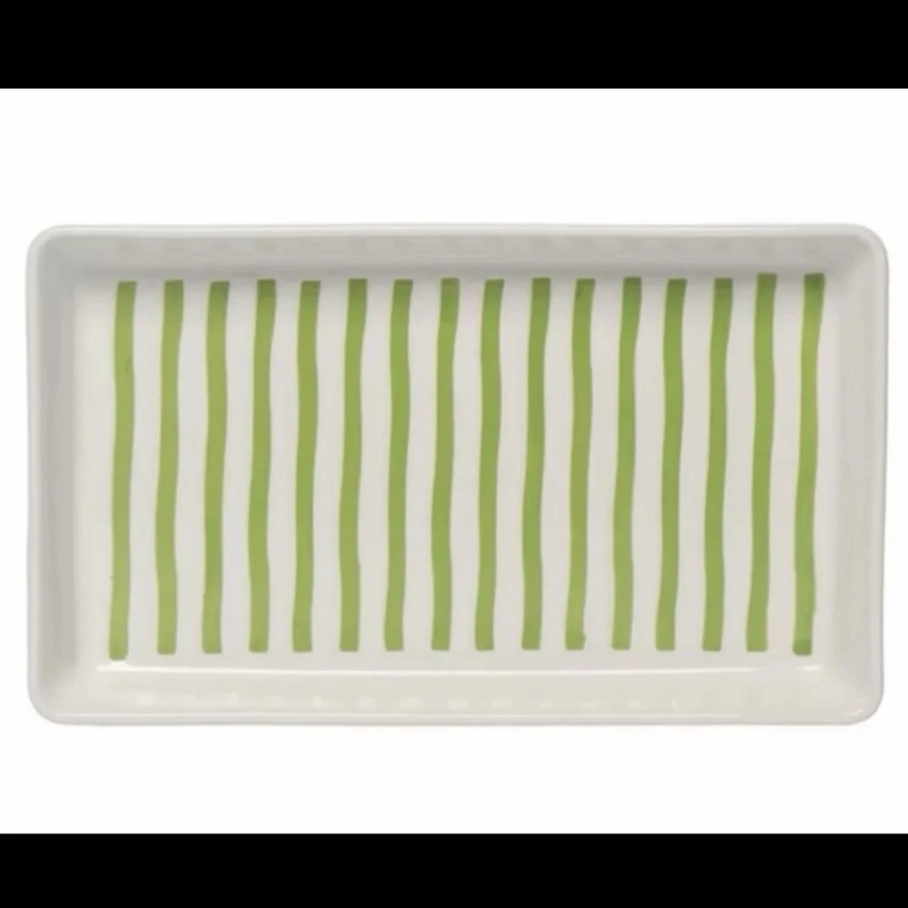 New! Crofton White Ceramic Trio Helmet Bowls with Rectangular Football Tray